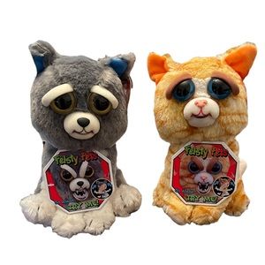 Feisty Pets Princess Pottymouth and Sammy Suckerpunch Growling Plush - NEW!